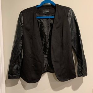 Cynthia Rocket Blazer with Faux Leather Arms